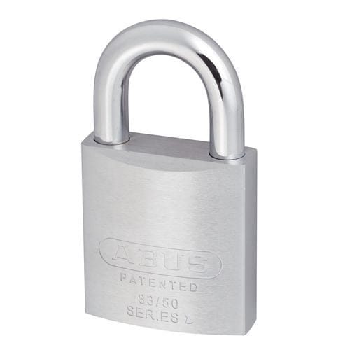 Depicts an Abus 83 50 padlock which could be part of a padlock sysem