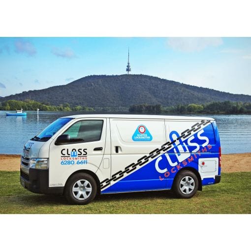 CLASS Locksmiths provide mobile locksmith services to Canberra and surrounding regions via a large fleet of service vans