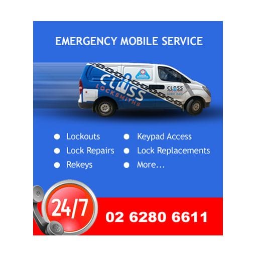 CLASS Locksmiths providing fast efficient mobile locksmith emergency service 24 hours 7 days a week