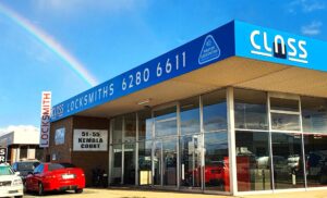 Depicts the CLASS Locksmiths Premises at 51 Kembla Street Fyshwick ACT 2609